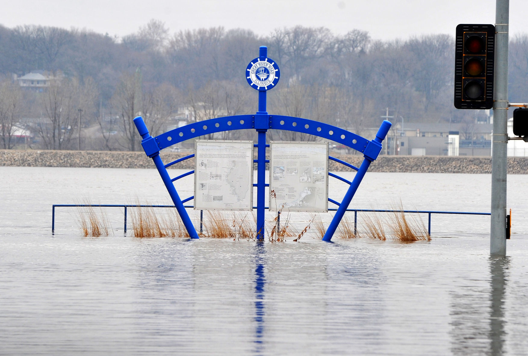 Flooding in the Illinois Quad-Cities area.